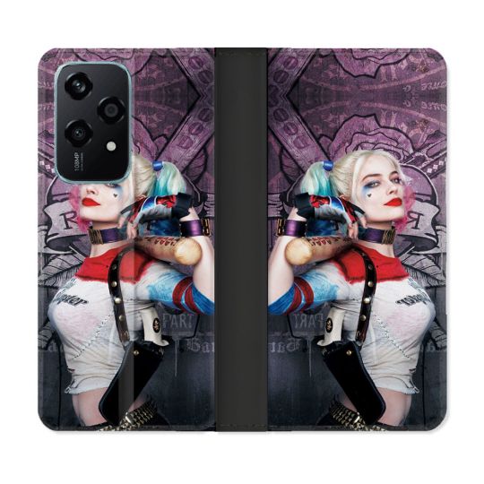 Housse cuir portefeuille Pour Honor 200 Lite 5G Harley Quinn Batte