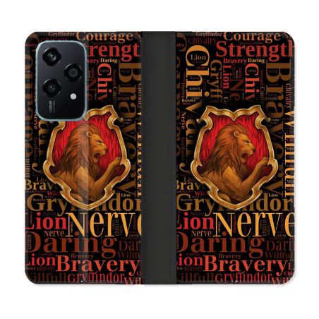 Housse cuir portefeuille Pour Honor 200 Lite 5G Harry Potter Griffondor