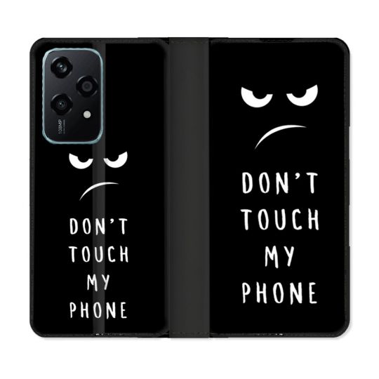 Housse cuir portefeuille Pour Honor 200 Lite 5G Humour Don't Touch