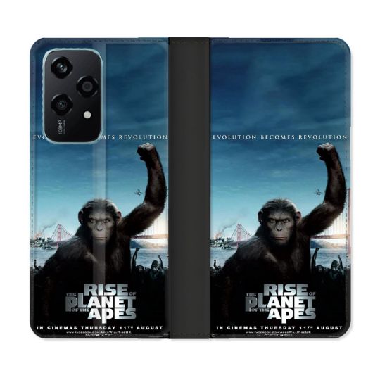 Housse cuir portefeuille Pour Honor 200 Lite 5G La Planete Des Singes