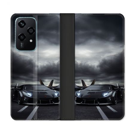 Housse cuir portefeuille Pour Honor 200 Lite 5G Lamborghini Avion