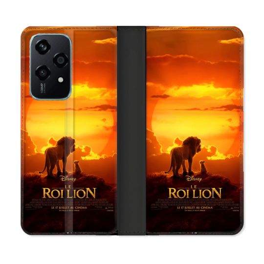 Housse cuir portefeuille Pour Honor 200 Lite 5G Le Roi Lion Affiche