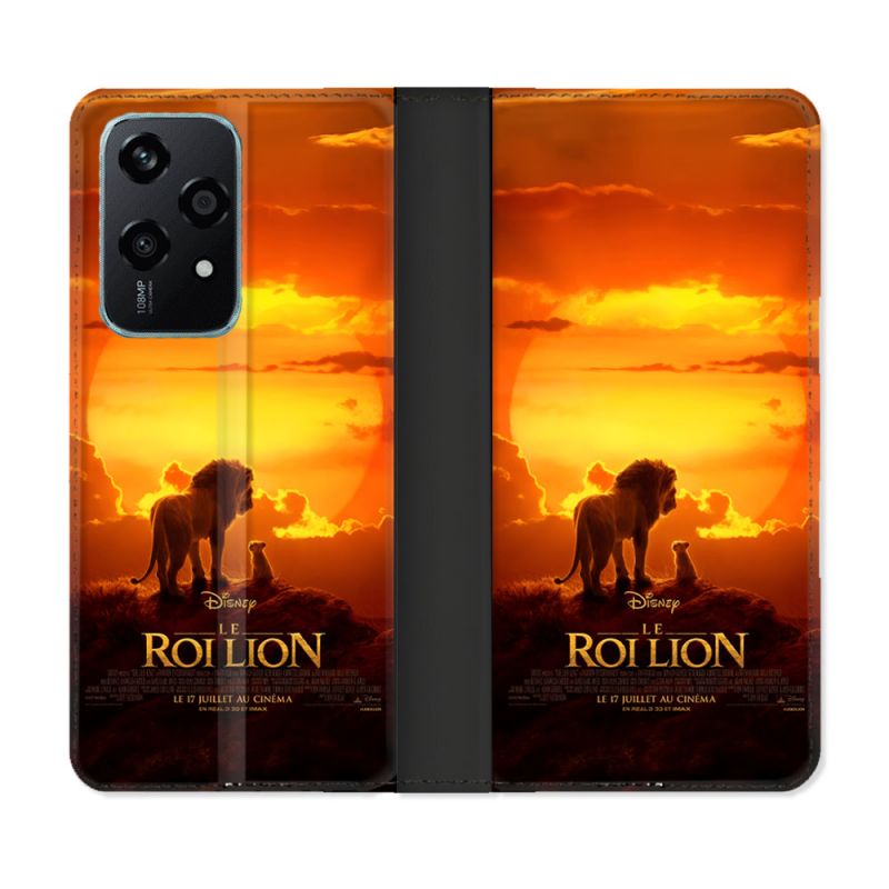Housse cuir portefeuille Pour Honor 200 Lite 5G Le Roi Lion Affiche