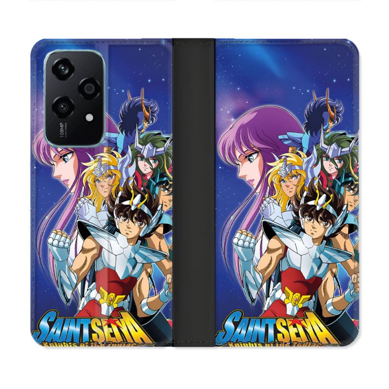 Housse cuir portefeuille Pour Honor 200 Lite 5G Les Chevaliers Du Zodiaque