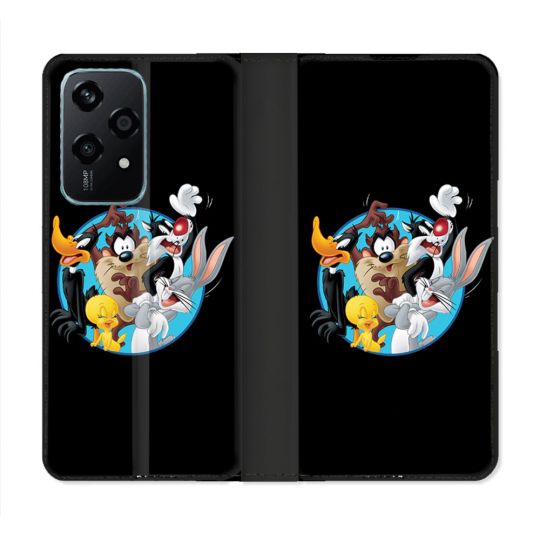 Housse cuir portefeuille Pour Honor 200 Lite 5G Looney Tunes