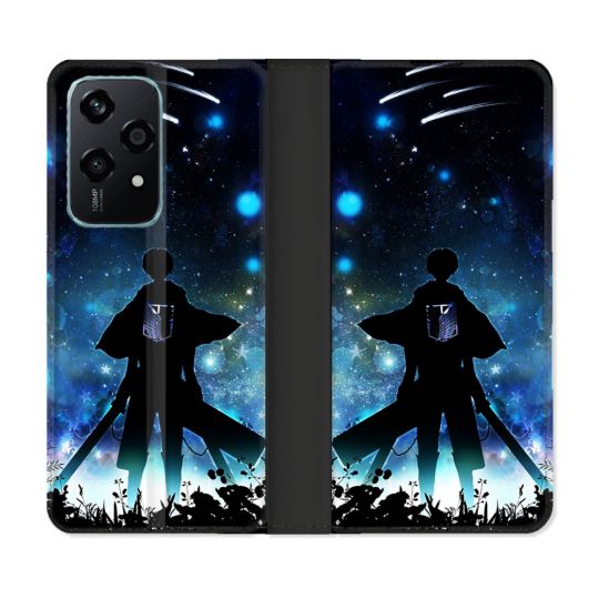 Housse cuir portefeuille Pour Honor 200 Lite 5G Manga Attaque Titans Levi