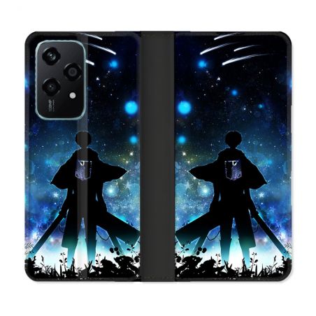 Housse cuir portefeuille Pour Honor 200 Lite 5G Manga Attaque Titans Levi