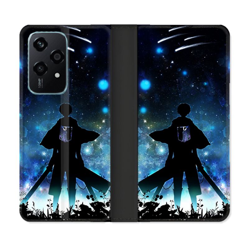 Housse cuir portefeuille Pour Honor 200 Lite 5G Manga Attaque Titans Levi