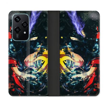 Housse cuir portefeuille Pour Honor 200 Lite 5G Manga Boruto Eclair
