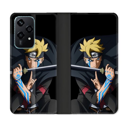 Housse cuir portefeuille Pour Honor 200 Lite 5G Manga Boruto Tatouage