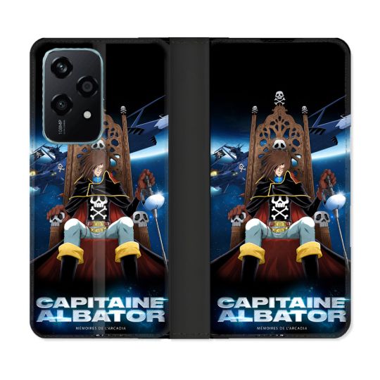 Housse cuir portefeuille Pour Honor 200 Lite 5G Manga Capitaine Albator