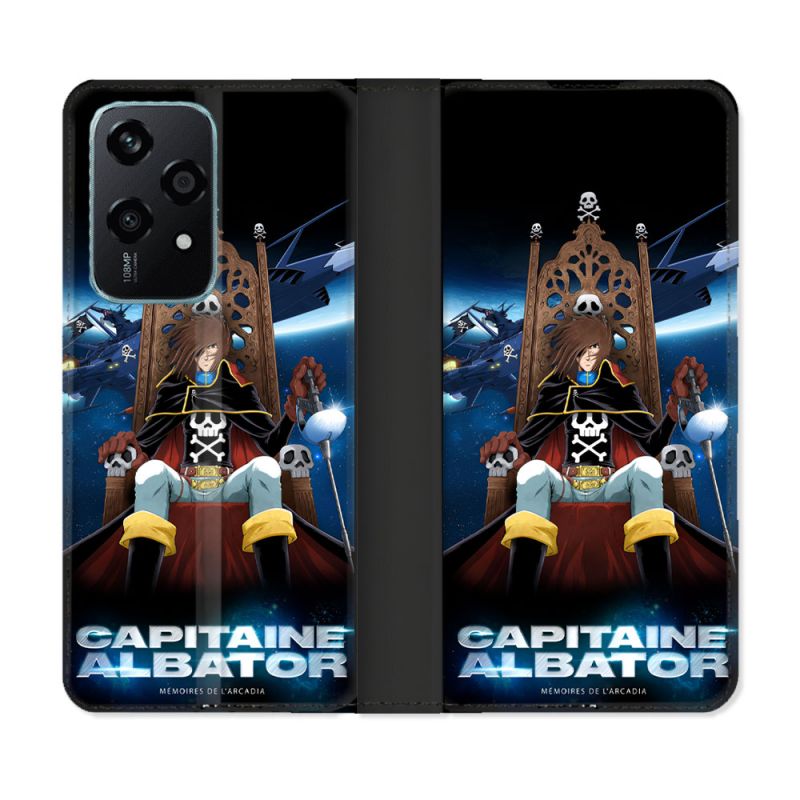 Housse cuir portefeuille Pour Honor 200 Lite 5G Manga Capitaine Albator