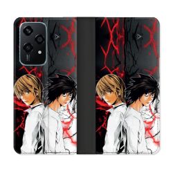 Housse cuir portefeuille Pour Honor 200 Lite 5G Manga Death Note Duo