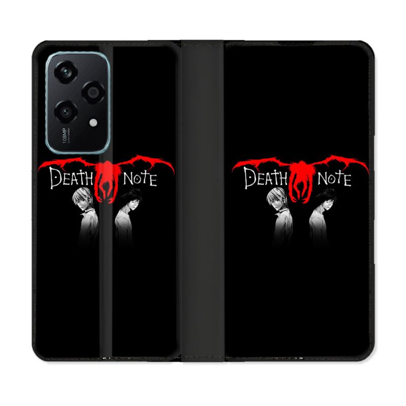 Housse cuir portefeuille Pour Honor 200 Lite 5G Manga Death Note Noir