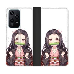 Housse cuir portefeuille Pour Honor 200 Lite 5G Manga Demon Slayer Nezuko