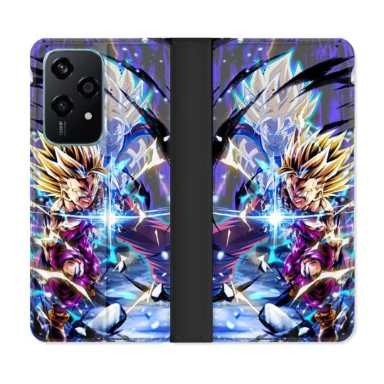 Housse cuir portefeuille Pour Honor 200 Lite 5G Manga Dragon Ball Sangohan Duo