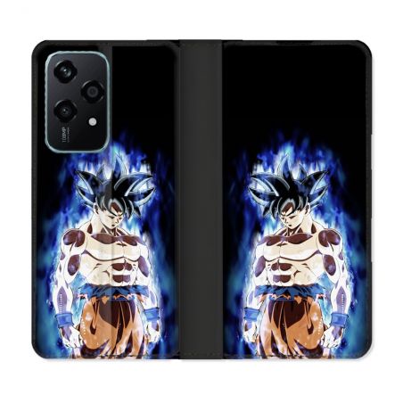 Housse cuir portefeuille Pour Honor 200 Lite 5G Manga Dragon Ball Sangoku Noir