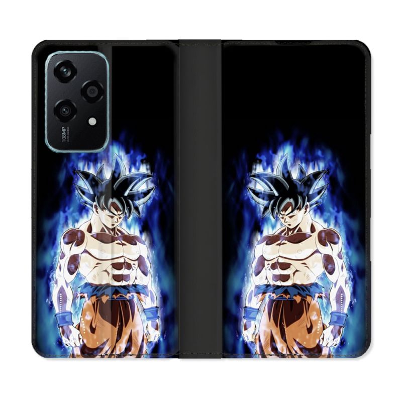 Housse cuir portefeuille Pour Honor 200 Lite 5G Manga Dragon Ball Sangoku Noir