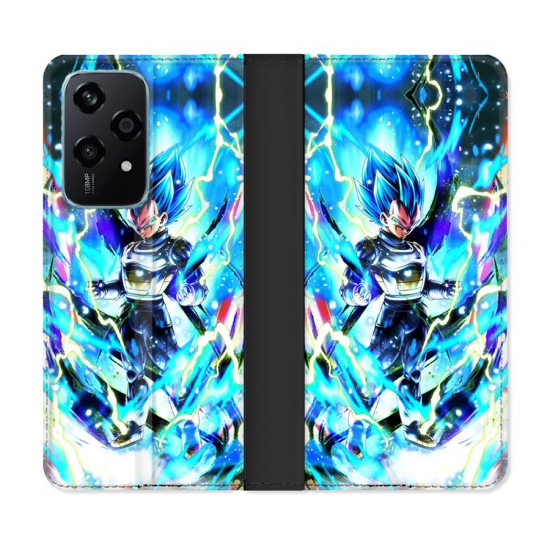 Housse cuir portefeuille Pour Honor 200 Lite 5G Manga Dragon Ball Vegeta Bleu