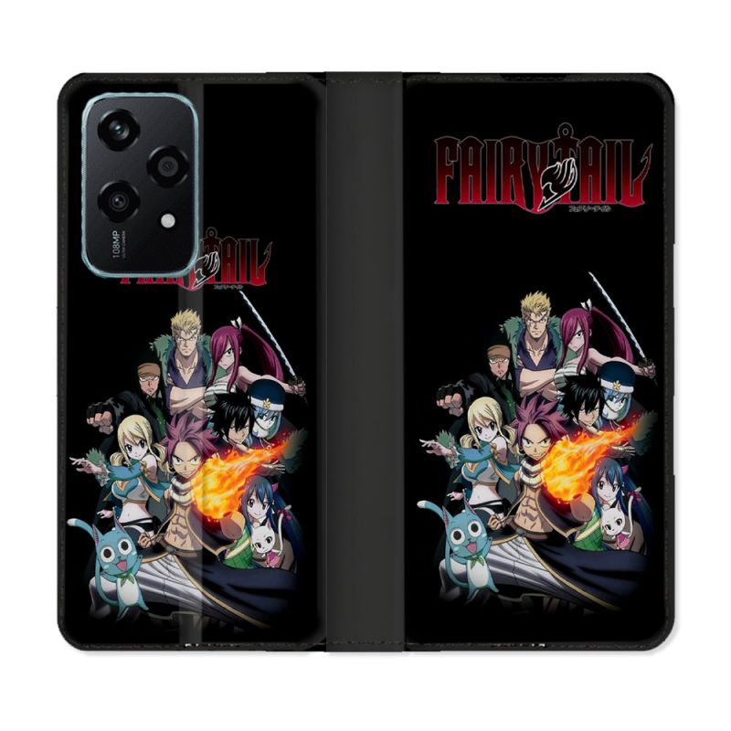 Housse cuir portefeuille Pour Honor 200 Lite 5G Manga Fairy Tail Logo Team