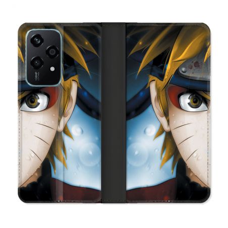 Housse cuir portefeuille Pour Honor 200 Lite 5G Manga Naruto Blanc