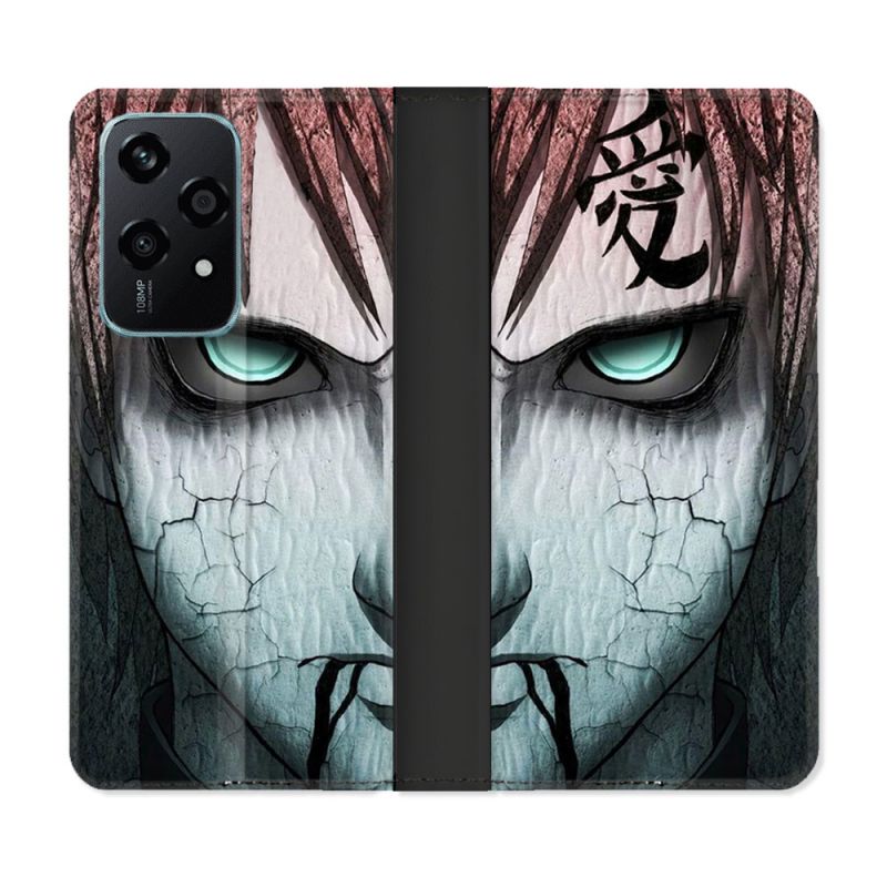 Housse cuir portefeuille Pour Honor 200 Lite 5G Manga Naruto Gaara