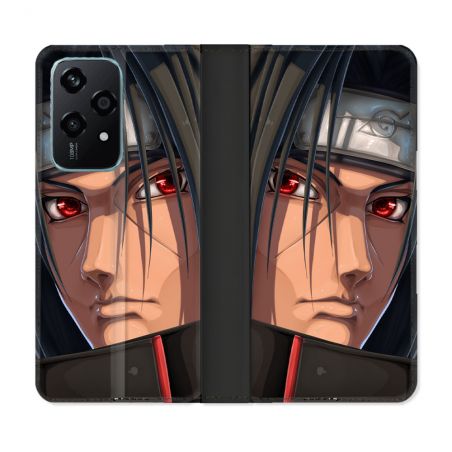 Housse cuir portefeuille Pour Honor 200 Lite 5G Manga Naruto Itachi Visage