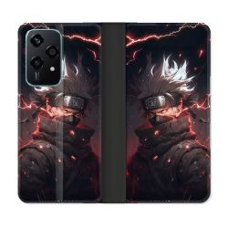 Housse cuir portefeuille Pour Honor 200 Lite 5G Manga Naruto Kakashi Dark