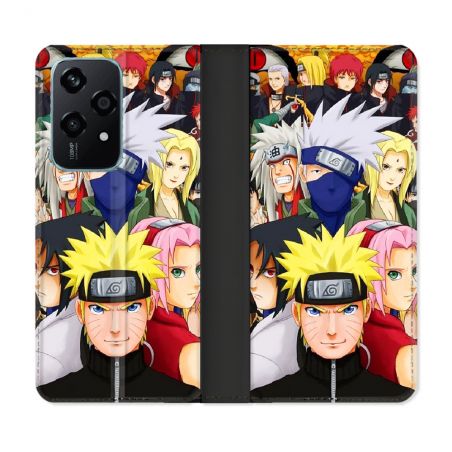 Housse cuir portefeuille Pour Honor 200 Lite 5G Manga Naruto Team