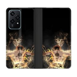 Housse cuir portefeuille Pour Honor 200 Lite 5G Manga One Piece Ace Noir