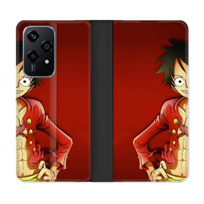 Housse cuir portefeuille Pour Honor 200 Lite 5G Manga One Piece Luffy