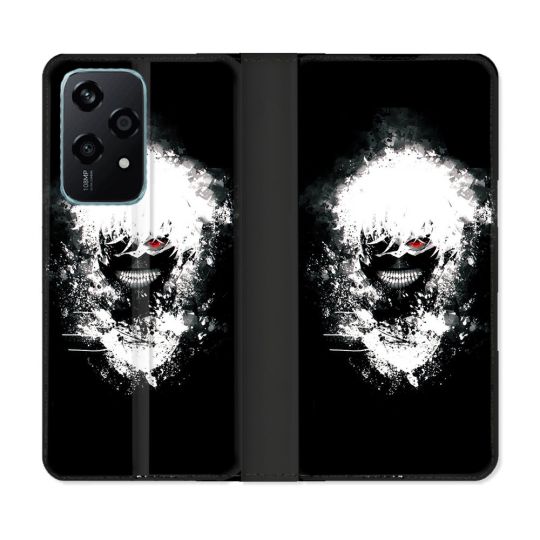 Housse cuir portefeuille Pour Honor 200 Lite 5G Manga Tokyo Ghoul Kaneki Tag