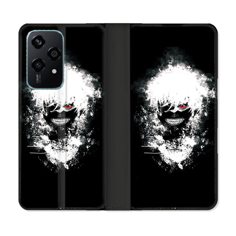 Housse cuir portefeuille Pour Honor 200 Lite 5G Manga Tokyo Ghoul Kaneki Tag