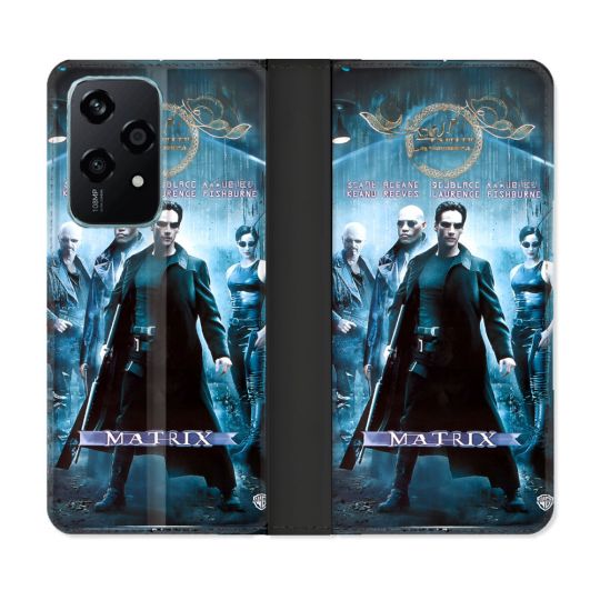 Housse cuir portefeuille Pour Honor 200 Lite 5G Matrix Affiche