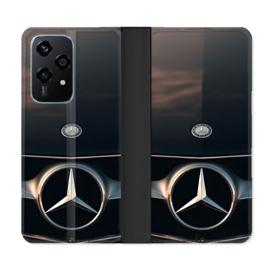 Housse cuir portefeuille Pour Honor 200 Lite 5G Mercedes Calendre