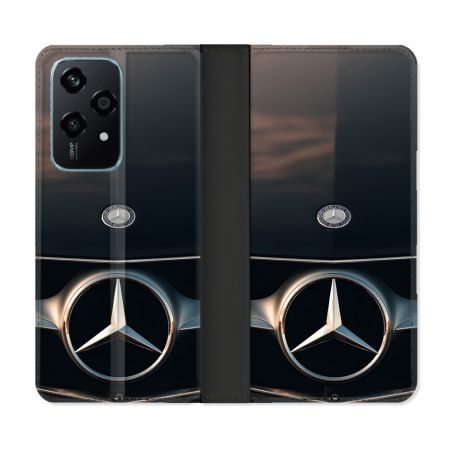 Housse cuir portefeuille Pour Honor 200 Lite 5G Mercedes Calendre