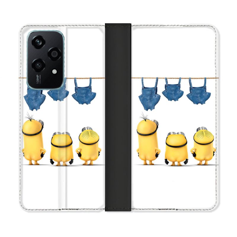 Housse cuir portefeuille Pour Honor 200 Lite 5G Minions Nus