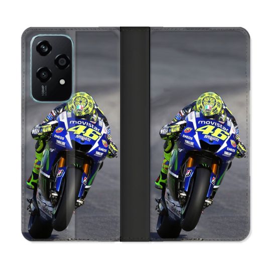 Housse cuir portefeuille Pour Honor 200 Lite 5G Moto Course GP Wheeling 46
