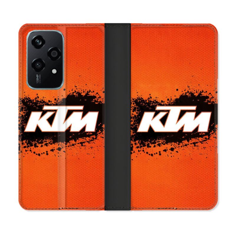 Housse cuir portefeuille Pour Honor 200 Lite 5G Moto KTM