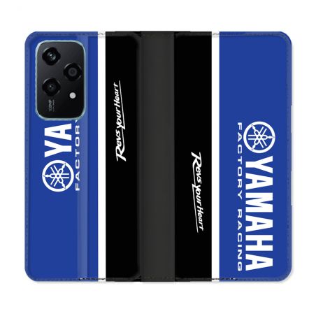 Housse cuir portefeuille Pour Honor 200 Lite 5G Moto Yamaha