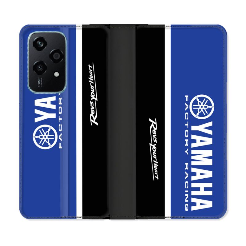 Housse cuir portefeuille Pour Honor 200 Lite 5G Moto Yamaha