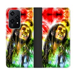 Housse cuir portefeuille Pour Honor 200 Lite 5G Musique Bob Marley Color