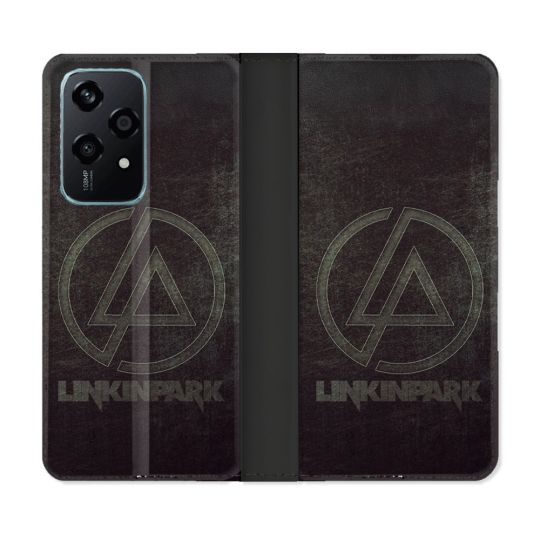 Housse cuir portefeuille Pour Honor 200 Lite 5G Musique Rock Linkin Park