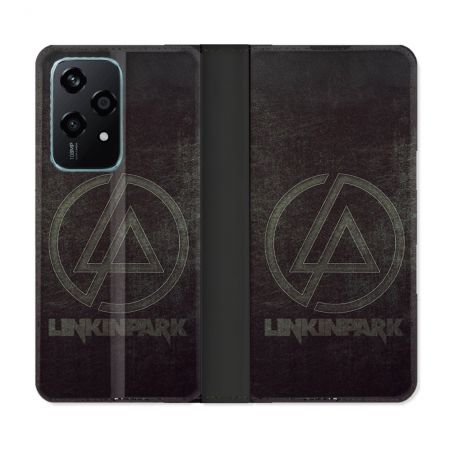 Housse cuir portefeuille Pour Honor 200 Lite 5G Musique Rock Linkin Park