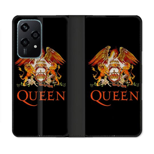 Housse cuir portefeuille Pour Honor 200 Lite 5G Musique Rock Queen