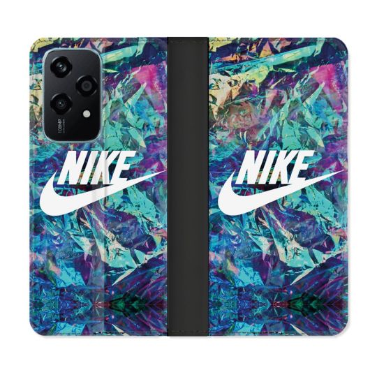 Housse cuir portefeuille Pour Honor 200 Lite 5G Nike Turquoise