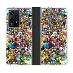 Housse cuir portefeuille Pour Honor 200 Lite 5G Nintendo