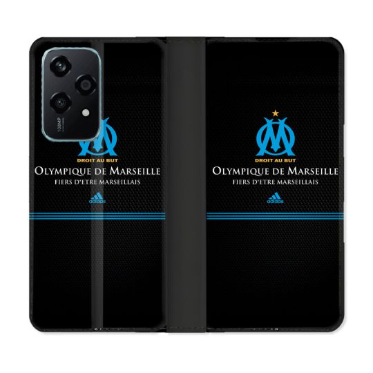 Housse cuir portefeuille Pour Honor 200 Lite 5G Olympique Marseille OM Fier etre Marseillais