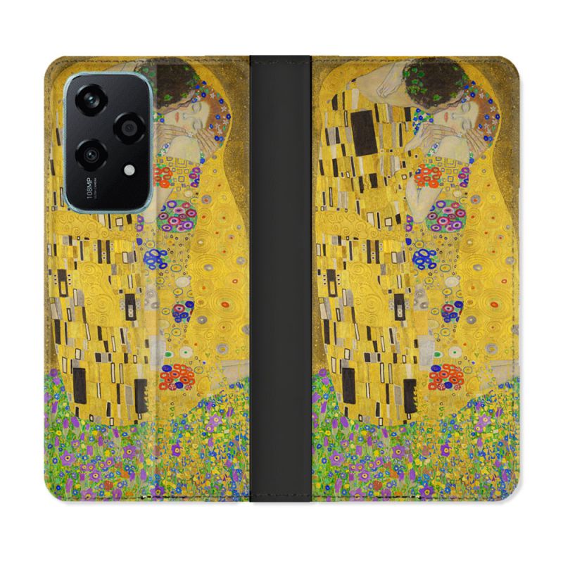 Housse cuir portefeuille Pour Honor 200 Lite 5G Peinture Le Baiser