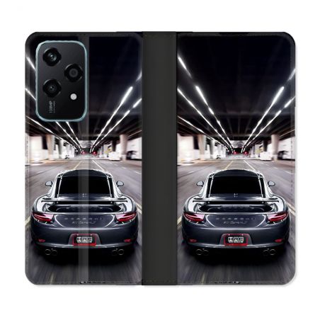 Housse cuir portefeuille Pour Honor 200 Lite 5G Porsche 911